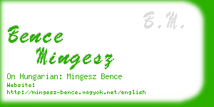 bence mingesz business card